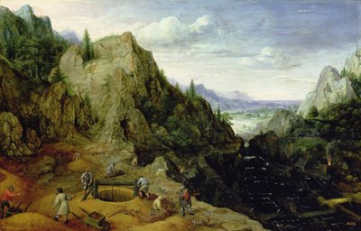 Landscape with a Foundry by Lucas van Valckenborch